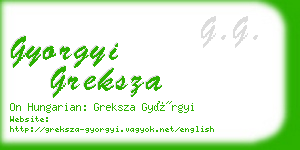 gyorgyi greksza business card